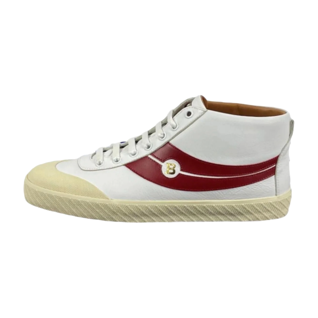 SHETAN WHITE/RED LEATHER SNEAKERS