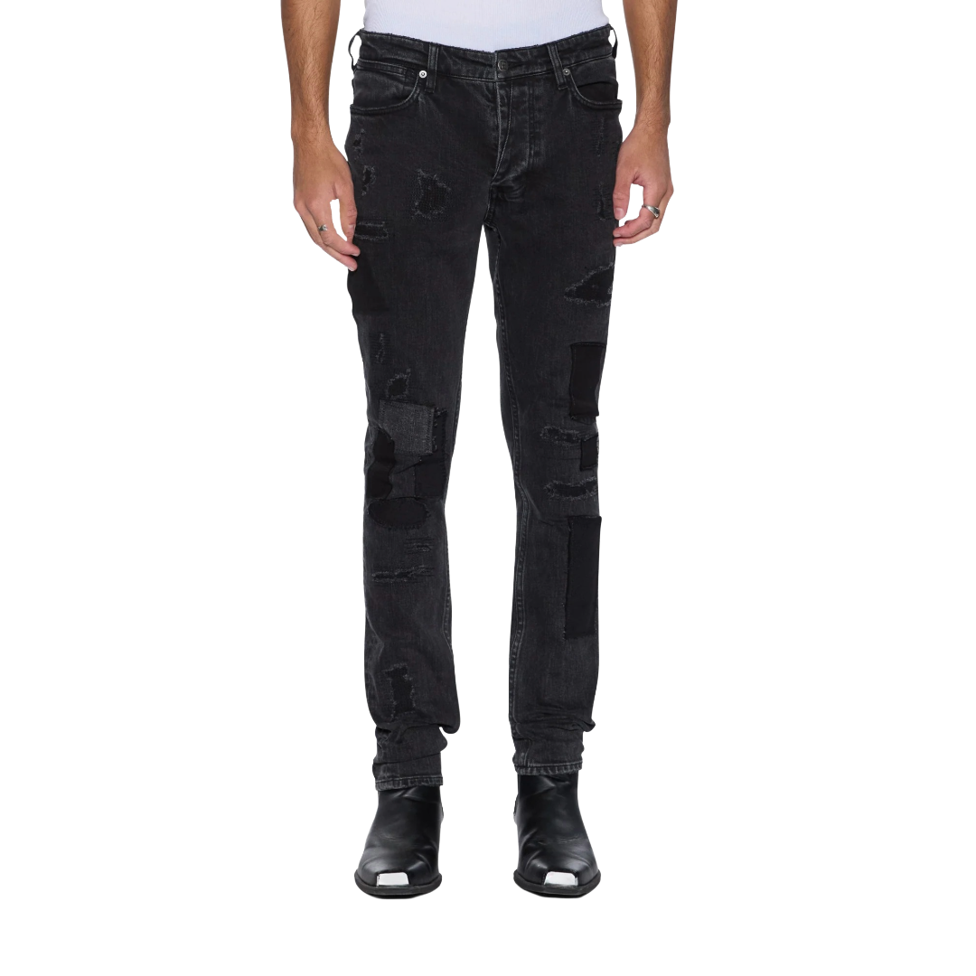 VAN WINKLE LED BLACK ROCKSTAR REPAIR JEANS